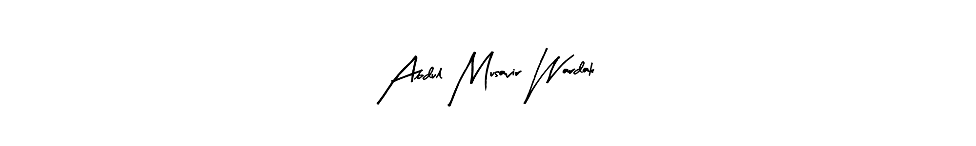 Make a beautiful signature design for name Abdul Musavir Wardak. With this signature (Arty Signature) style, you can create a handwritten signature for free. Abdul Musavir Wardak signature style 8 images and pictures png