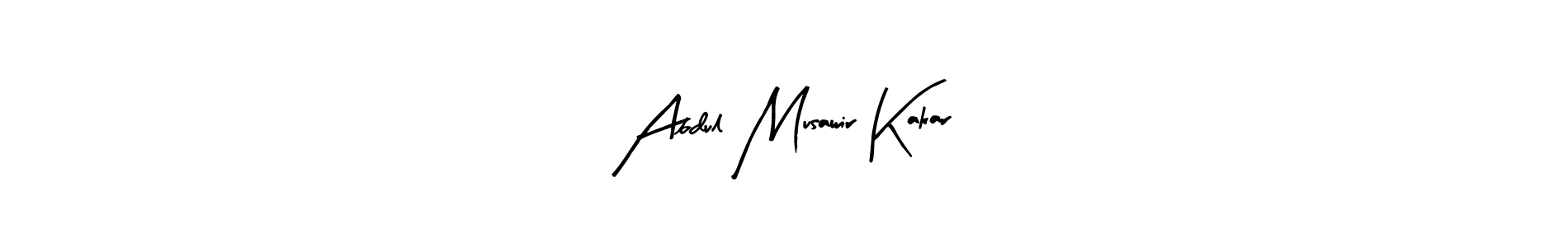The best way (Arty Signature) to make a short signature is to pick only two or three words in your name. The name Abdul Musawir Kakar include a total of six letters. For converting this name. Abdul Musawir Kakar signature style 8 images and pictures png