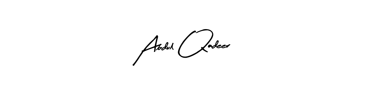 Arty Signature is a professional signature style that is perfect for those who want to add a touch of class to their signature. It is also a great choice for those who want to make their signature more unique. Get Abdul Qadeer name to fancy signature for free. Abdul Qadeer signature style 8 images and pictures png