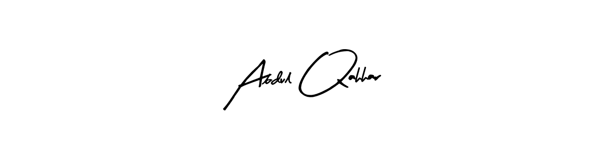 How to make Abdul Qahhar signature? Arty Signature is a professional autograph style. Create handwritten signature for Abdul Qahhar name. Abdul Qahhar signature style 8 images and pictures png