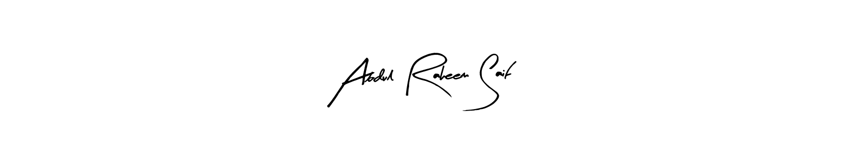 Design your own signature with our free online signature maker. With this signature software, you can create a handwritten (Arty Signature) signature for name Abdul Raheem Saif. Abdul Raheem Saif signature style 8 images and pictures png