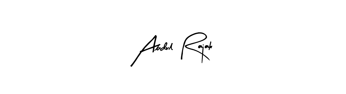 Arty Signature is a professional signature style that is perfect for those who want to add a touch of class to their signature. It is also a great choice for those who want to make their signature more unique. Get Abdul Rajak name to fancy signature for free. Abdul Rajak signature style 8 images and pictures png