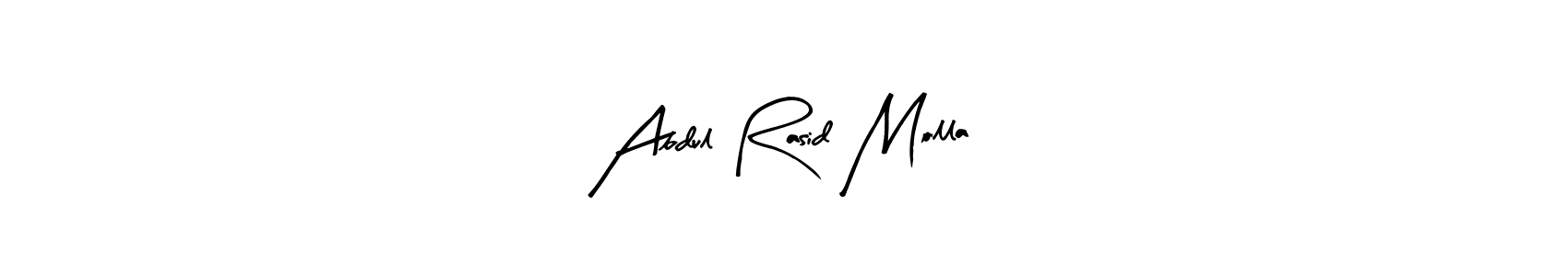 Use a signature maker to create a handwritten signature online. With this signature software, you can design (Arty Signature) your own signature for name Abdul Rasid Molla. Abdul Rasid Molla signature style 8 images and pictures png