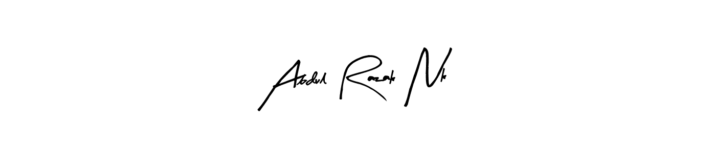 Arty Signature is a professional signature style that is perfect for those who want to add a touch of class to their signature. It is also a great choice for those who want to make their signature more unique. Get Abdul Razak Nk name to fancy signature for free. Abdul Razak Nk signature style 8 images and pictures png