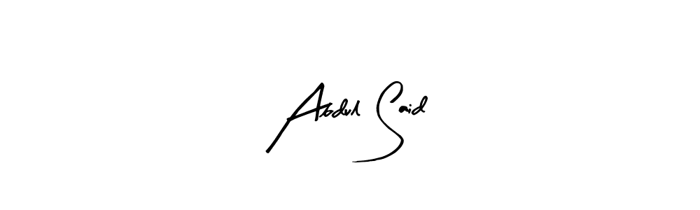 Design your own signature with our free online signature maker. With this signature software, you can create a handwritten (Arty Signature) signature for name Abdul Said. Abdul Said signature style 8 images and pictures png