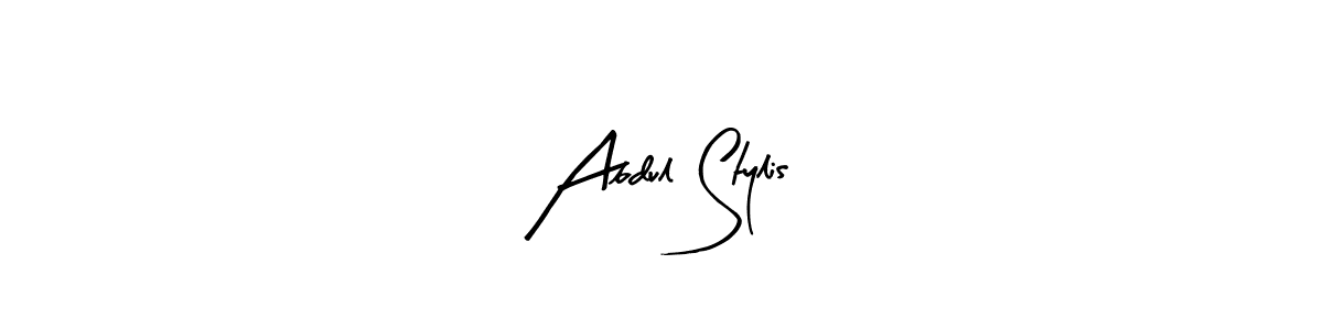 Arty Signature is a professional signature style that is perfect for those who want to add a touch of class to their signature. It is also a great choice for those who want to make their signature more unique. Get Abdul Stylis name to fancy signature for free. Abdul Stylis signature style 8 images and pictures png