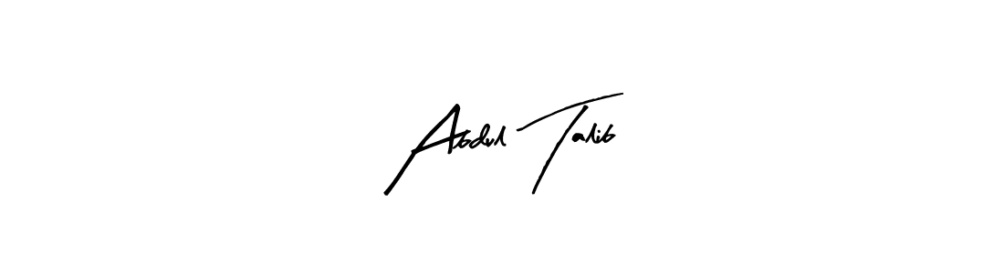 Arty Signature is a professional signature style that is perfect for those who want to add a touch of class to their signature. It is also a great choice for those who want to make their signature more unique. Get Abdul Talib name to fancy signature for free. Abdul Talib signature style 8 images and pictures png