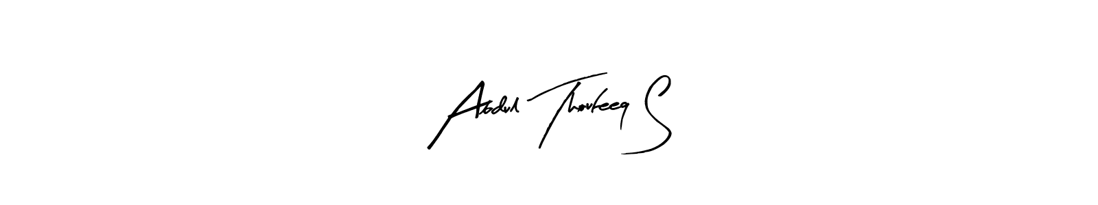 Make a beautiful signature design for name Abdul Thoufeeq S. With this signature (Arty Signature) style, you can create a handwritten signature for free. Abdul Thoufeeq S signature style 8 images and pictures png