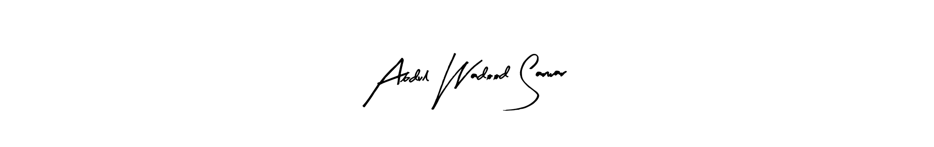 Similarly Arty Signature is the best handwritten signature design. Signature creator online .You can use it as an online autograph creator for name Abdul Wadood Sarwar. Abdul Wadood Sarwar signature style 8 images and pictures png