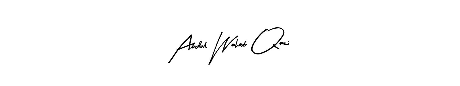 Make a beautiful signature design for name Abdul Wahab Qazi. With this signature (Arty Signature) style, you can create a handwritten signature for free. Abdul Wahab Qazi signature style 8 images and pictures png