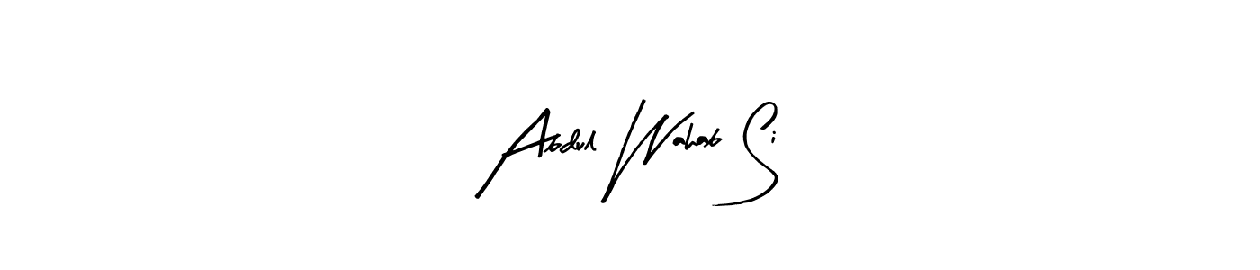 Make a beautiful signature design for name Abdul Wahab Si. With this signature (Arty Signature) style, you can create a handwritten signature for free. Abdul Wahab Si signature style 8 images and pictures png