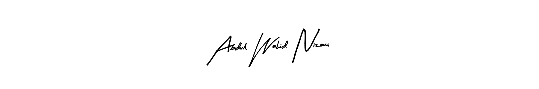 Also we have Abdul Wahid Nizami name is the best signature style. Create professional handwritten signature collection using Arty Signature autograph style. Abdul Wahid Nizami signature style 8 images and pictures png