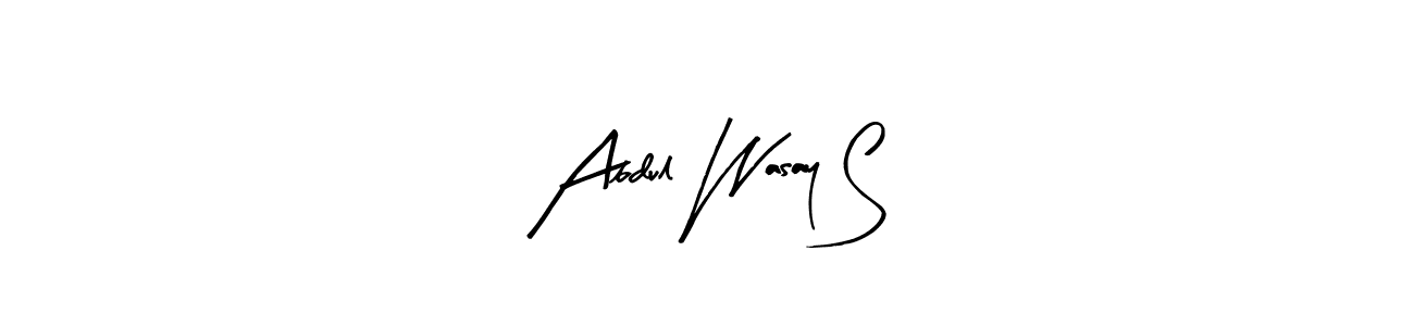 How to make Abdul Wasay S signature? Arty Signature is a professional autograph style. Create handwritten signature for Abdul Wasay S name. Abdul Wasay S signature style 8 images and pictures png