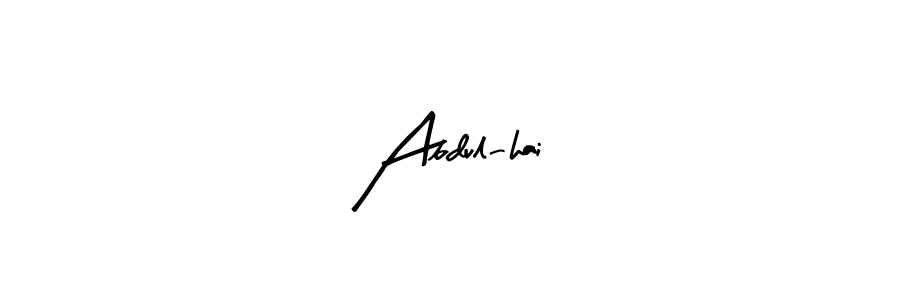 Arty Signature is a professional signature style that is perfect for those who want to add a touch of class to their signature. It is also a great choice for those who want to make their signature more unique. Get Abdul-hai name to fancy signature for free. Abdul-hai signature style 8 images and pictures png