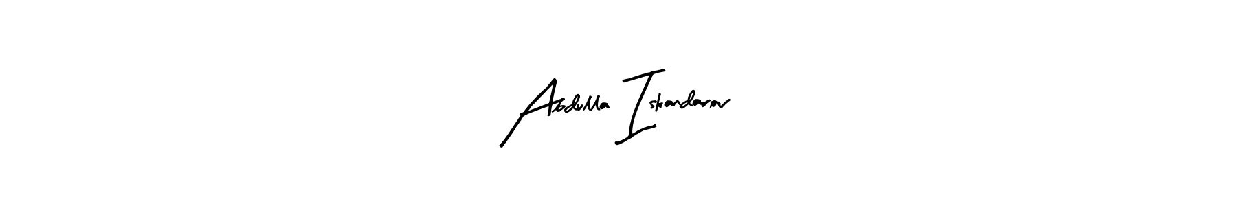 How to make Abdulla Iskandarov name signature. Use Arty Signature style for creating short signs online. This is the latest handwritten sign. Abdulla Iskandarov signature style 8 images and pictures png