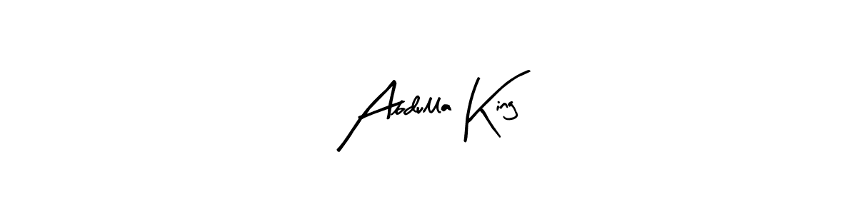 The best way (Arty Signature) to make a short signature is to pick only two or three words in your name. The name Abdulla King include a total of six letters. For converting this name. Abdulla King signature style 8 images and pictures png