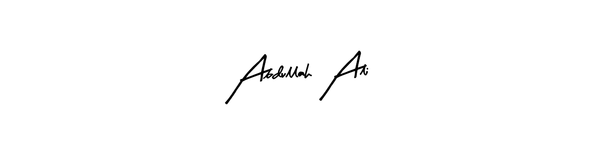 Use a signature maker to create a handwritten signature online. With this signature software, you can design (Arty Signature) your own signature for name Abdullah Ali. Abdullah Ali signature style 8 images and pictures png