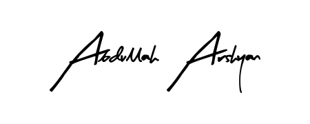 Make your name Abdullah Arshyan memorable on every contract using Arty Signature autograph style. Instant transparent background export available. Abdullah Arshyan signature style 8 images and pictures png