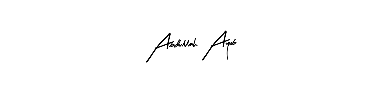 Make a beautiful signature design for name Abdullah Ayub. With this signature (Arty Signature) style, you can create a handwritten signature for free. Abdullah Ayub signature style 8 images and pictures png