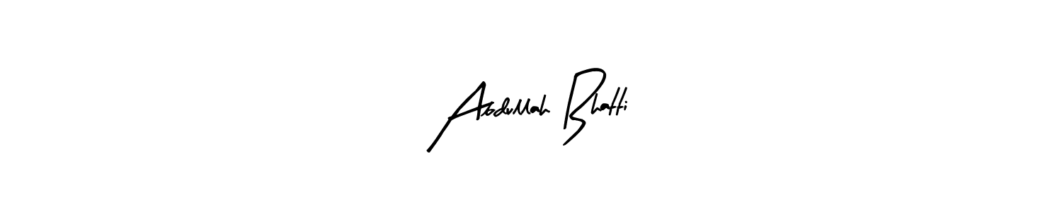 Design your own signature with our free online signature maker. With this signature software, you can create a handwritten (Arty Signature) signature for name Abdullah Bhatti. Abdullah Bhatti signature style 8 images and pictures png