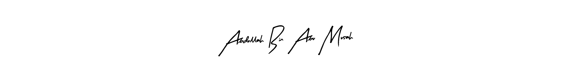 Make a beautiful signature design for name Abdullah Bin Abu Musah. With this signature (Arty Signature) style, you can create a handwritten signature for free. Abdullah Bin Abu Musah signature style 8 images and pictures png