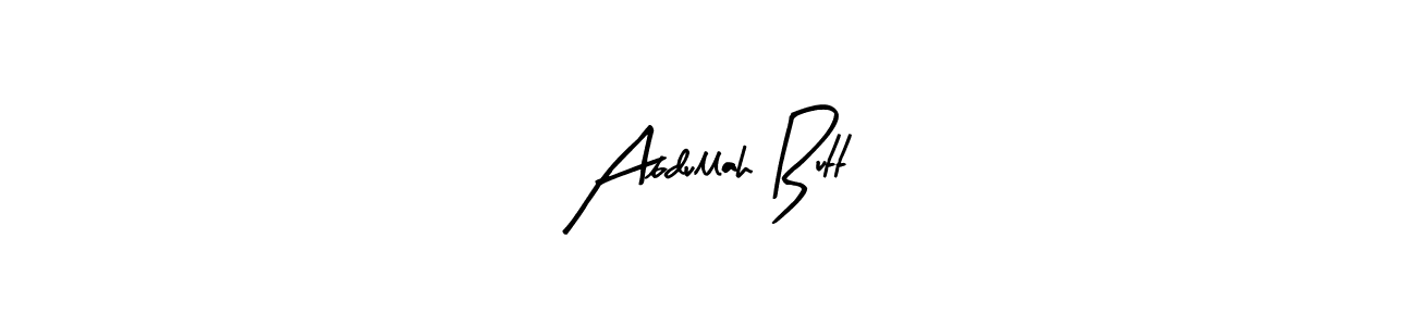 How to make Abdullah Butt name signature. Use Arty Signature style for creating short signs online. This is the latest handwritten sign. Abdullah Butt signature style 8 images and pictures png