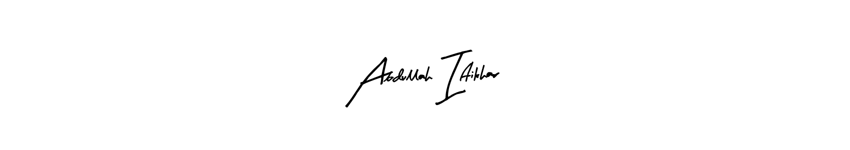How to make Abdullah Iftikhar name signature. Use Arty Signature style for creating short signs online. This is the latest handwritten sign. Abdullah Iftikhar signature style 8 images and pictures png