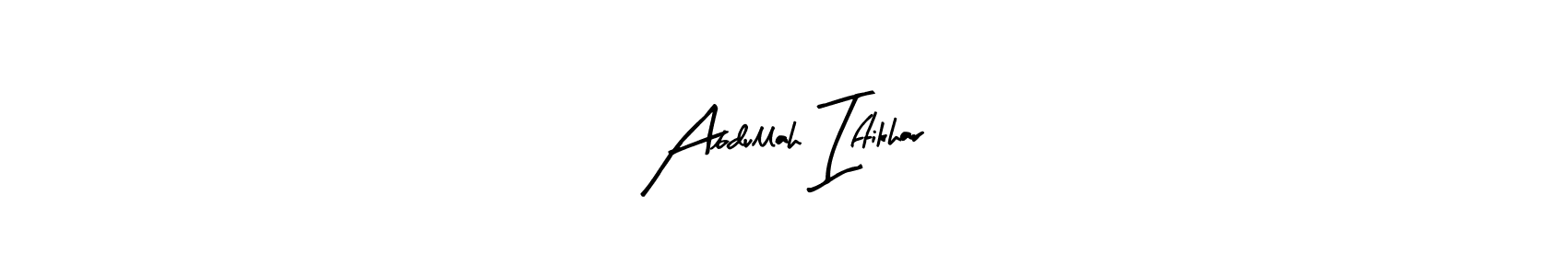 How to make Abdullah Iftikhar name signature. Use Arty Signature style for creating short signs online. This is the latest handwritten sign. Abdullah Iftikhar signature style 8 images and pictures png