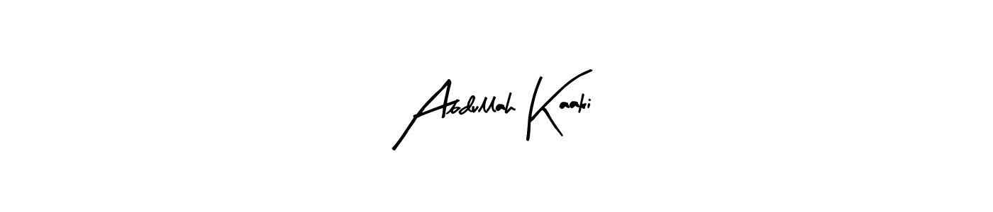 Similarly Arty Signature is the best handwritten signature design. Signature creator online .You can use it as an online autograph creator for name Abdullah Kaaki. Abdullah Kaaki signature style 8 images and pictures png