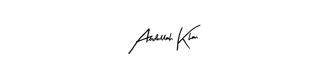 Use a signature maker to create a handwritten signature online. With this signature software, you can design (Arty Signature) your own signature for name Abdullah Khan. Abdullah Khan signature style 8 images and pictures png