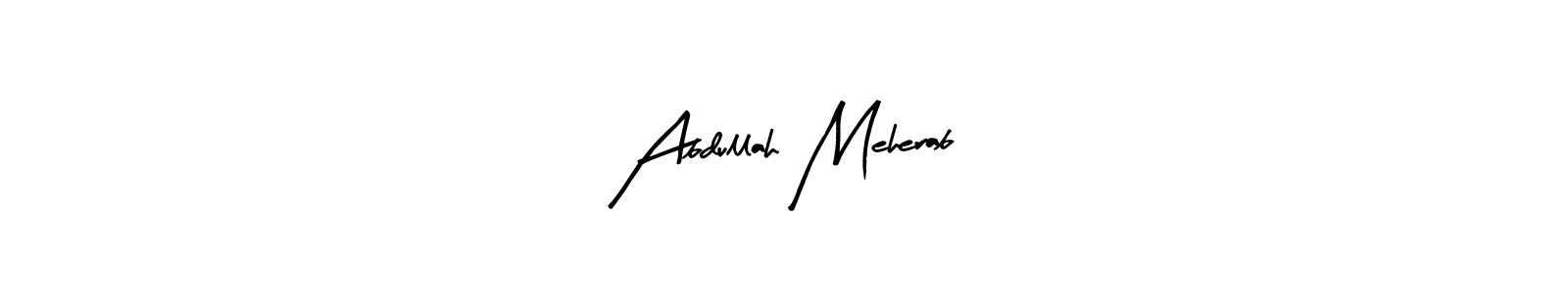 Design your own signature with our free online signature maker. With this signature software, you can create a handwritten (Arty Signature) signature for name Abdullah Meherab. Abdullah Meherab signature style 8 images and pictures png