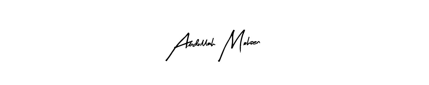 Abdullah Mohsen stylish signature style. Best Handwritten Sign (Arty Signature) for my name. Handwritten Signature Collection Ideas for my name Abdullah Mohsen. Abdullah Mohsen signature style 8 images and pictures png