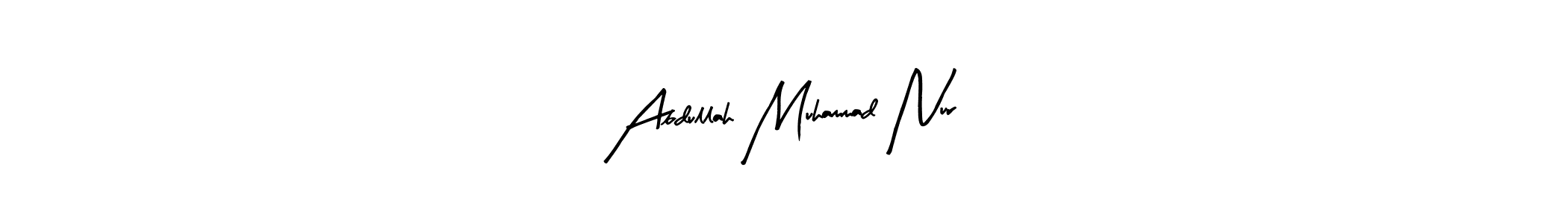 Similarly Arty Signature is the best handwritten signature design. Signature creator online .You can use it as an online autograph creator for name Abdullah Muhammad Nur. Abdullah Muhammad Nur signature style 8 images and pictures png