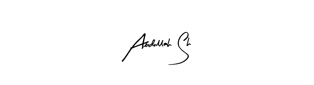 Design your own signature with our free online signature maker. With this signature software, you can create a handwritten (Arty Signature) signature for name Abdullah Sh. Abdullah Sh signature style 8 images and pictures png