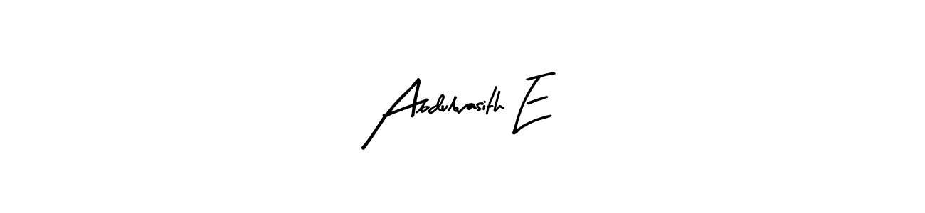 Abdulvasith E stylish signature style. Best Handwritten Sign (Arty Signature) for my name. Handwritten Signature Collection Ideas for my name Abdulvasith E. Abdulvasith E signature style 8 images and pictures png