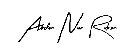 A classic penmanship look for Abdun Nur Rukon. The Arty Signature font brings timeless elegance and confidence to every signed document. Abdun Nur Rukon signature style 8 images and pictures png