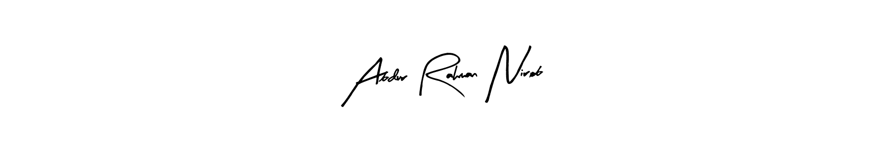 You can use this online signature creator to create a handwritten signature for the name Abdur Rahman Nirob. This is the best online autograph maker. Abdur Rahman Nirob signature style 8 images and pictures png
