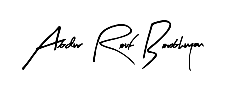 You can use this online signature creator to create a handwritten signature for the name Abdur Rouf Borbhuyan. This is the best online autograph maker. Abdur Rouf Borbhuyan signature style 8 images and pictures png