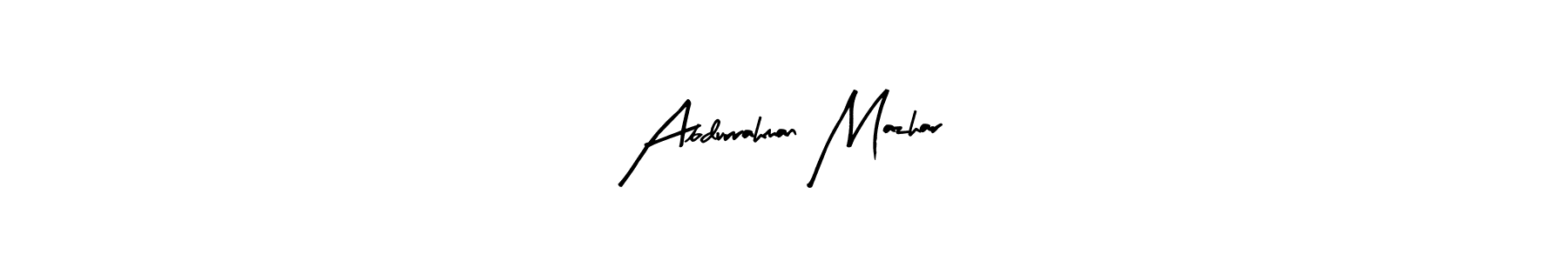 Also You can easily find your signature by using the search form. We will create Abdurrahman Mazhar name handwritten signature images for you free of cost using Arty Signature sign style. Abdurrahman Mazhar signature style 8 images and pictures png