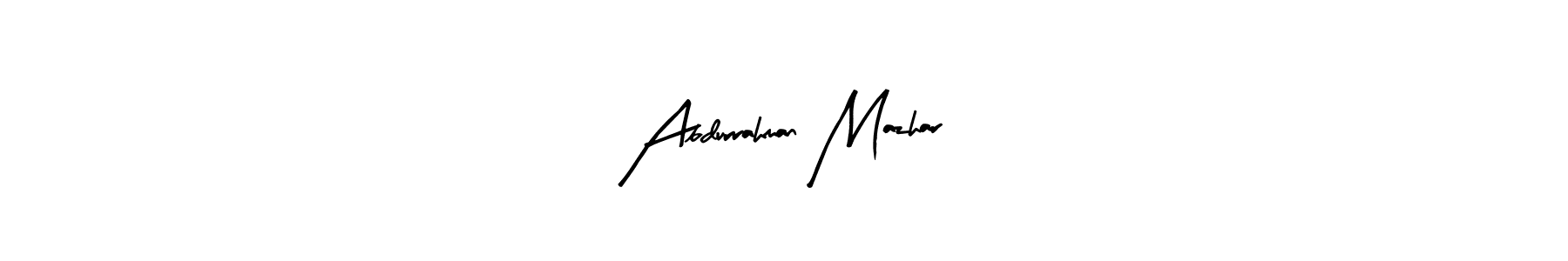 Here are the top 10 professional signature styles for the name Abdurrahman Mazhar. These are the best autograph styles you can use for your name. Abdurrahman Mazhar signature style 8 images and pictures png