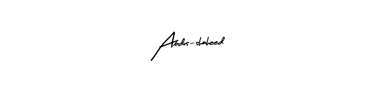How to make Abdus-shaheed name signature. Use Arty Signature style for creating short signs online. This is the latest handwritten sign. Abdus-shaheed signature style 8 images and pictures png