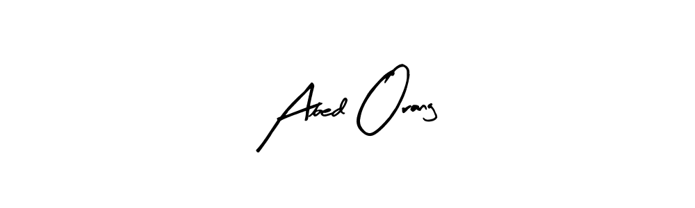 Arty Signature is a professional signature style that is perfect for those who want to add a touch of class to their signature. It is also a great choice for those who want to make their signature more unique. Get Abed Orang name to fancy signature for free. Abed Orang signature style 8 images and pictures png
