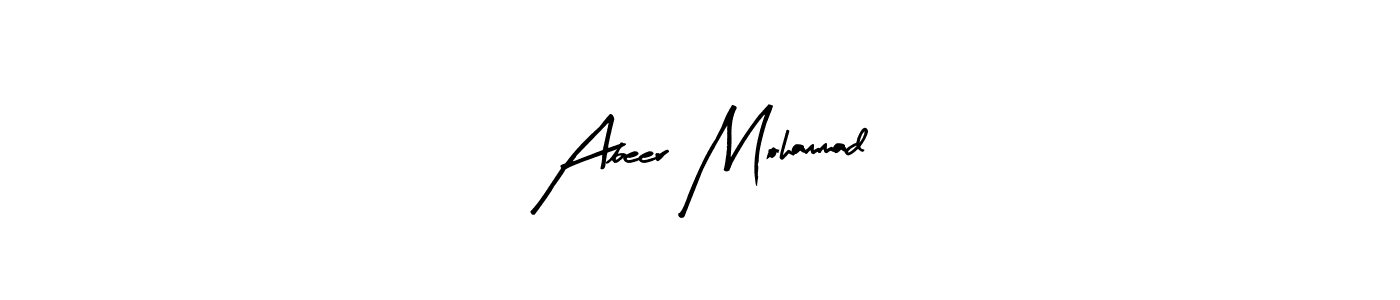 You can use this online signature creator to create a handwritten signature for the name Abeer Mohammad. This is the best online autograph maker. Abeer Mohammad signature style 8 images and pictures png