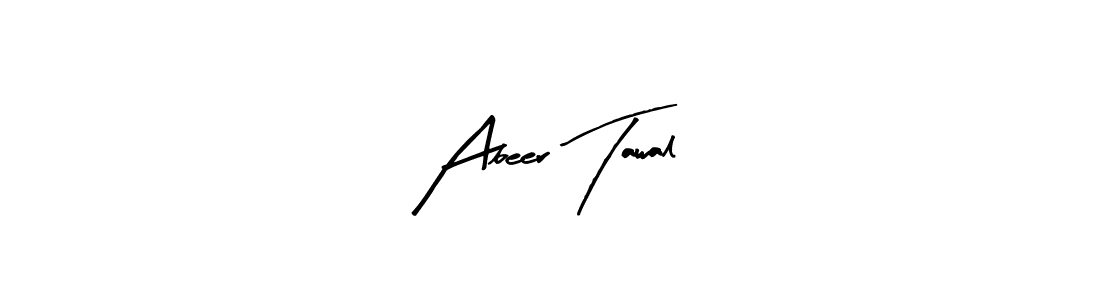 Similarly Arty Signature is the best handwritten signature design. Signature creator online .You can use it as an online autograph creator for name Abeer Tawal. Abeer Tawal signature style 8 images and pictures png