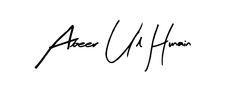 Get an exclusive digital autograph for Abeer Ul Hunain. The Arty Signature typeface captures the charm of real penmanship on paper. Abeer Ul Hunain signature style 8 images and pictures png