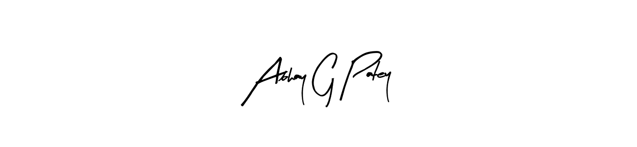 Arty Signature is a professional signature style that is perfect for those who want to add a touch of class to their signature. It is also a great choice for those who want to make their signature more unique. Get Abhay G Patey name to fancy signature for free. Abhay G Patey signature style 8 images and pictures png