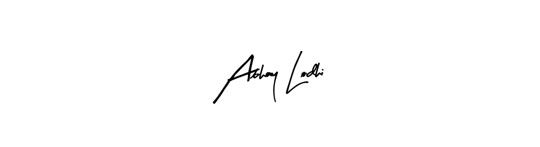 How to make Abhay Lodhi name signature. Use Arty Signature style for creating short signs online. This is the latest handwritten sign. Abhay Lodhi signature style 8 images and pictures png