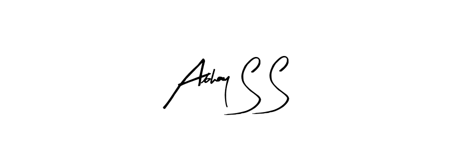 Arty Signature is a professional signature style that is perfect for those who want to add a touch of class to their signature. It is also a great choice for those who want to make their signature more unique. Get Abhay S S name to fancy signature for free. Abhay S S signature style 8 images and pictures png