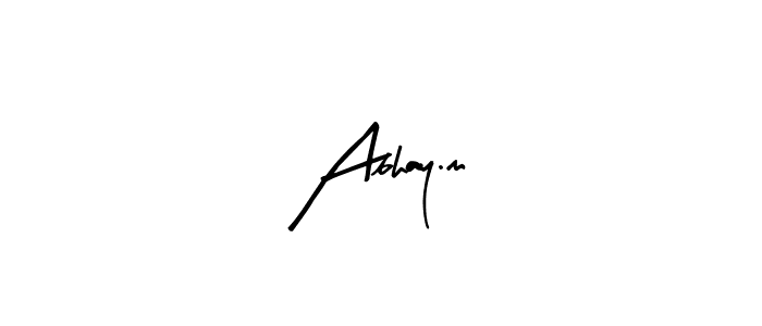 Also we have Abhay.m name is the best signature style. Create professional handwritten signature collection using Arty Signature autograph style. Abhay.m signature style 8 images and pictures png