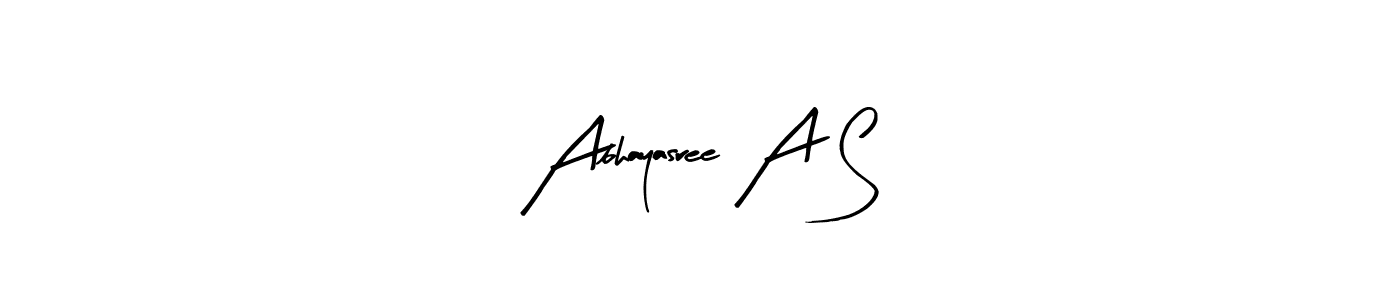 You can use this online signature creator to create a handwritten signature for the name Abhayasree A S. This is the best online autograph maker. Abhayasree A S signature style 8 images and pictures png